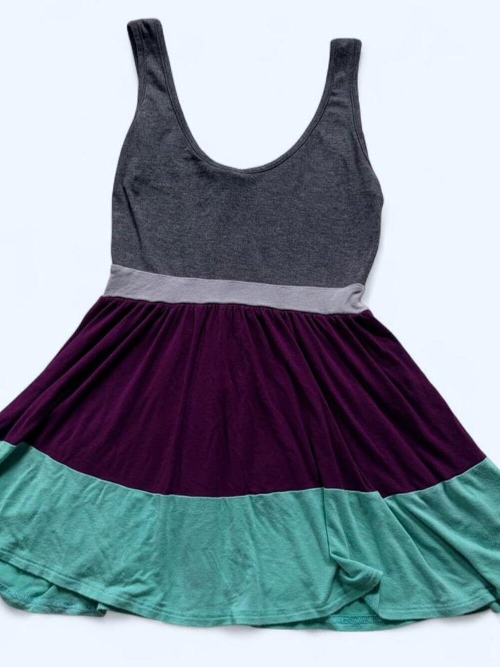 Silence + Noise Y2K Colorblock Babydoll Mini Dress S